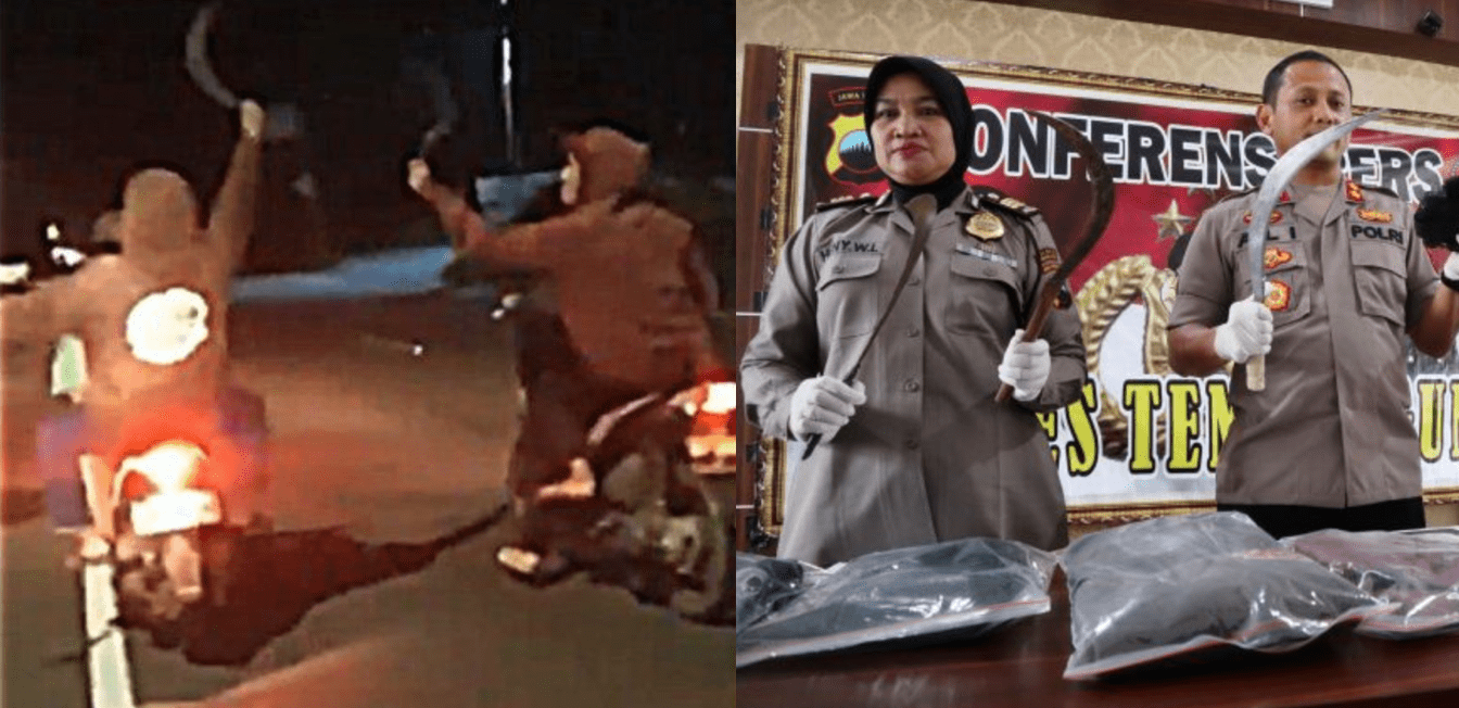 Pamer Pedang dan Clurit di Jalanan, Gangster Asal Temanggung Mewek Ditangkap Polisi