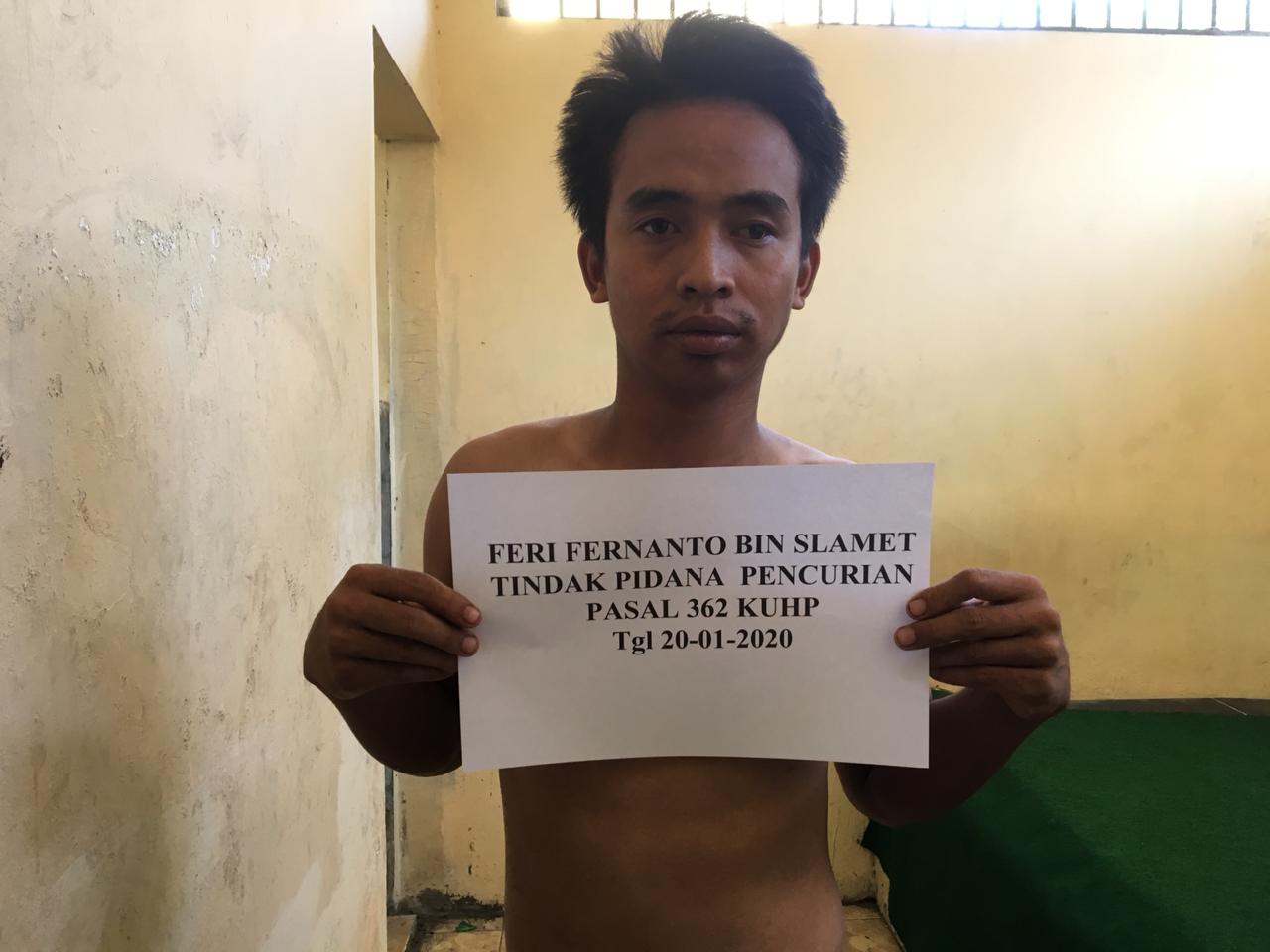 NEWS: Pemuda pelaku pencurian cabai di Muntilan (18/2/2020)-(Foto: Istimewa)