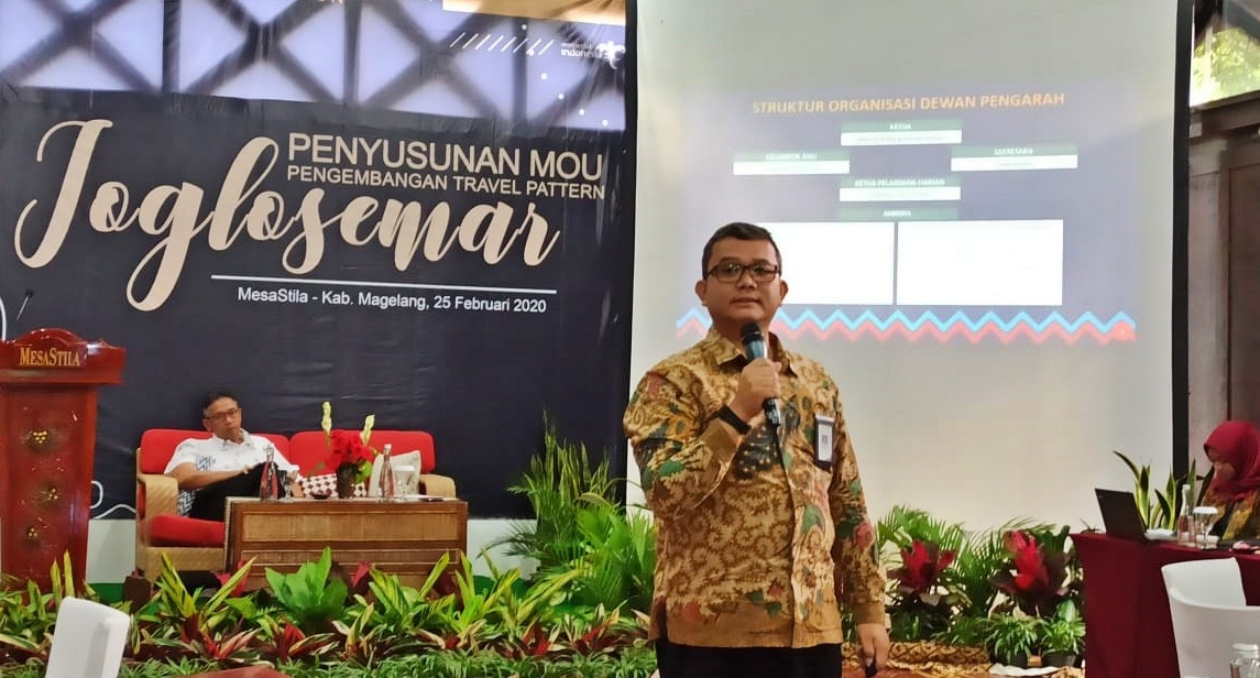 NEWS: Bisma Jatmika selaku Direktur Utama Badan Otoritas Borobudur saat presentasi terkait maket industri (25/2/2020)-(Foto: Istimewa)