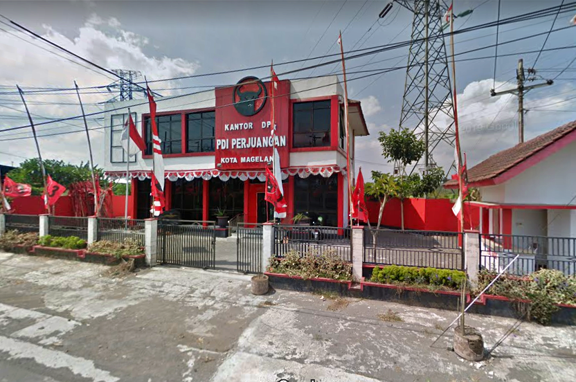 ILUSTRASI; Kantor DPC PDI Perjuangan Kota Magelang, bakal ramai tunggu pengumuman Paslon Wali Kota Magelang (Foto: GMap)
