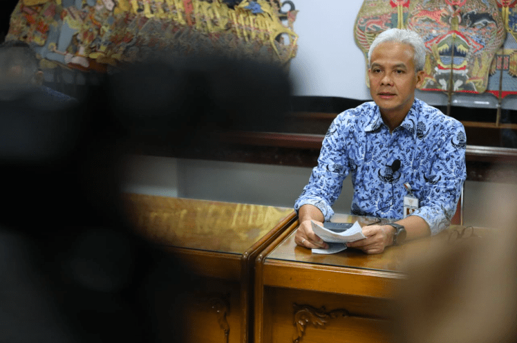 Gubernur Jateng Ganjar Pranowo dalam jumpa pers terkait Virus Corona. (Foto: Humas Pemprov Jateng)