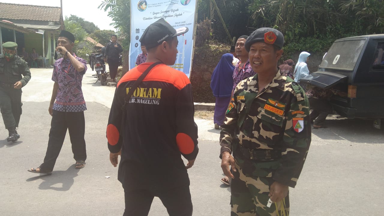 NEWS: Dokumentasi Banser Srumbung saat menjaga keamanan acara keagamaan sinergi dengan Kokam (Foto: Istimewa)