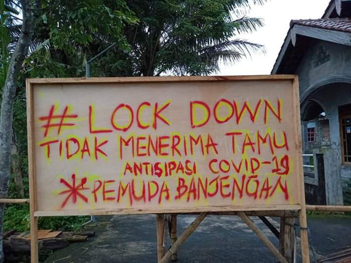 NEWS; Salah satu dusun di Kecamatan Dukun Kabupaten Magelang lakukan loackdown mandiri (Foto: Istimewa)