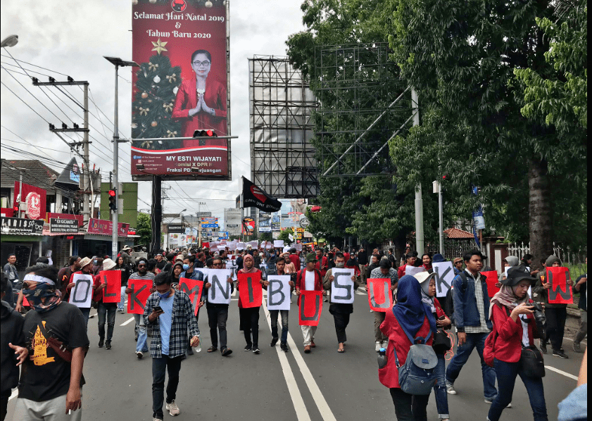 NEWS: Massa aksi #GejayanMemanggil diikuti ribuan orang (9/3/2020)-(Foto: Istimewa)