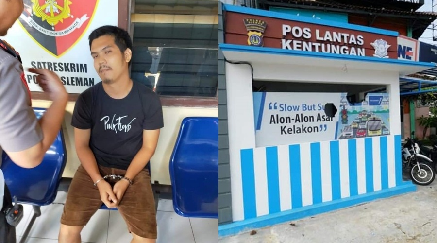 NEWS: Pelaku pelemparan pos polisi di Jogja sudah diamankan petugas berkat postingan facebook (10/3/2020)-(Foto: Istimewa)