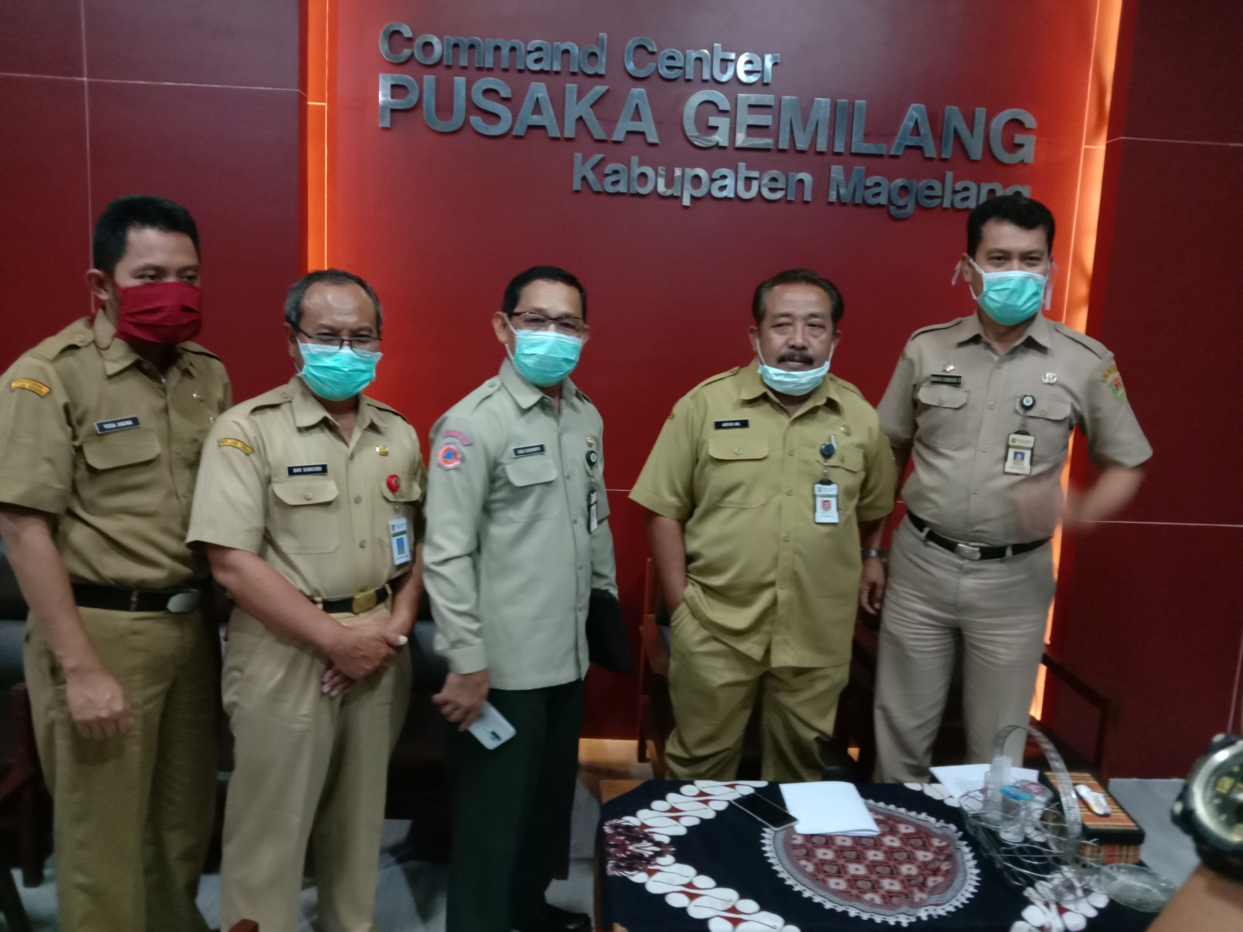 NEWS: Para pemangku kebijakan di Pemkab Magelang saat monitoring covid-19 di Pemkab Magelang (7/4/2020)-(Foto: istimewa)