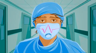 Ilustrasi tim medis yang kelelahan dalam upaya menyelamatkan pasien covid-19. (Gambar: Internet)