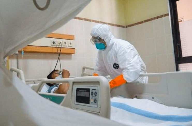 Gambar ilustrasi pasein positif covid-19 yang dirawat. (Foto: internet)