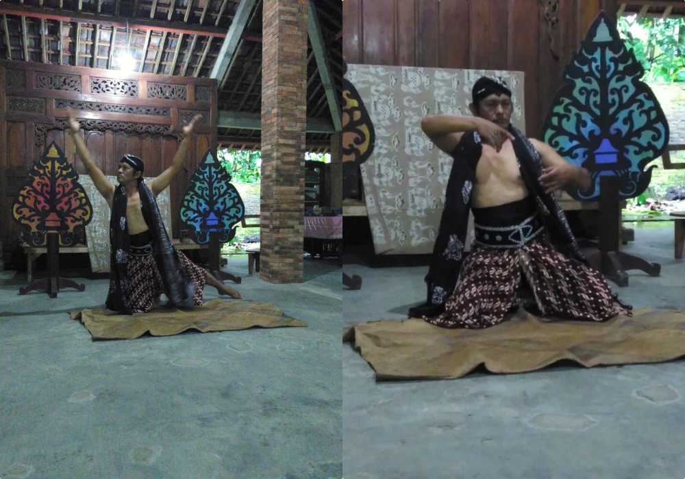 NEWS: Eko Sanyoto saat menarikan tarian sujud bumi dalam peringatan hari bumi (22/4/2020)-(Foto: Istimewa)
