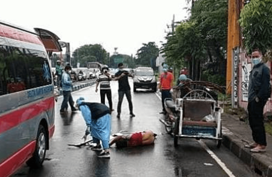 Viral Tukang Becak Pingsan Dikira Corona, Ternyata Kelaparan