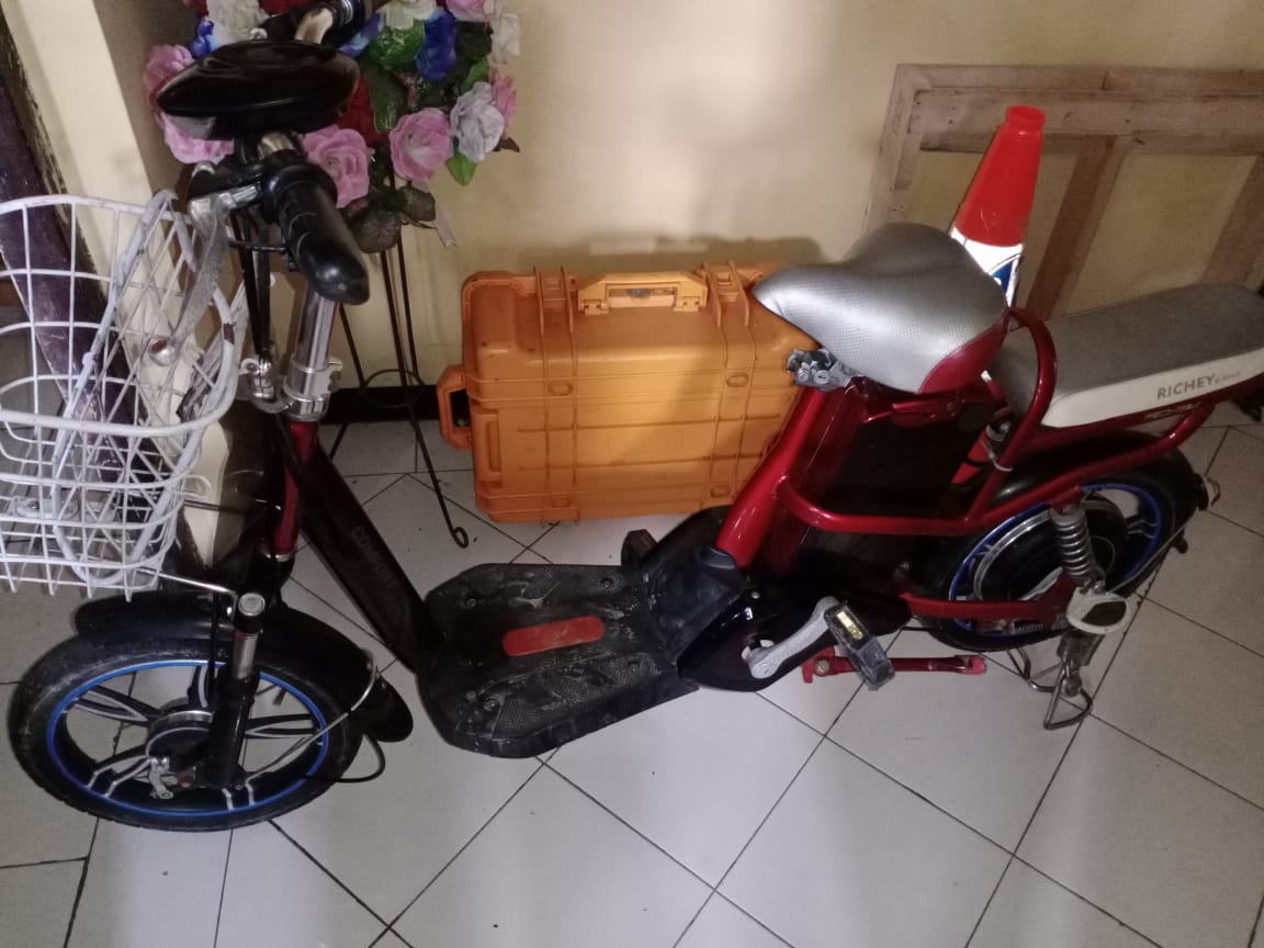 Barang Bukti Sepeda Listrik yang diambil Pencuri di Dukun