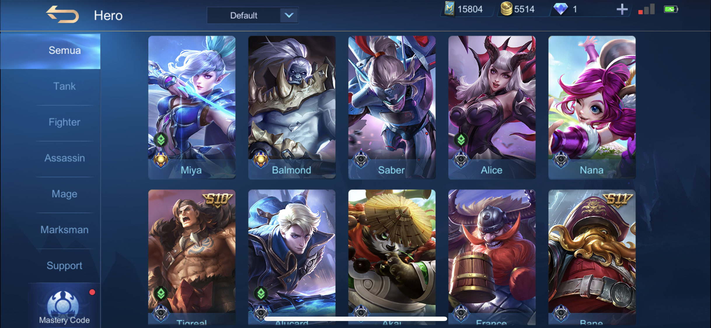 Karakter Orang Ditentukan dari tokoh game mobile legend