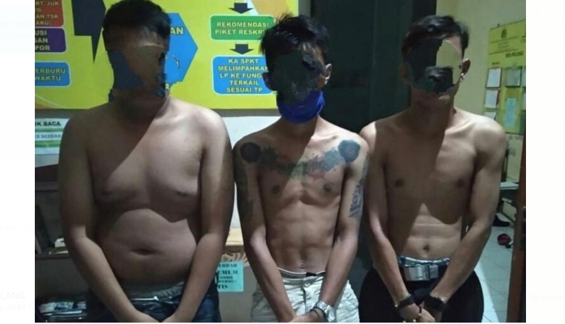 NEWS: Malam lebaran tiga pelaku klitih diamankan polisi (23/5/2020)-(Foto: Istimewa)