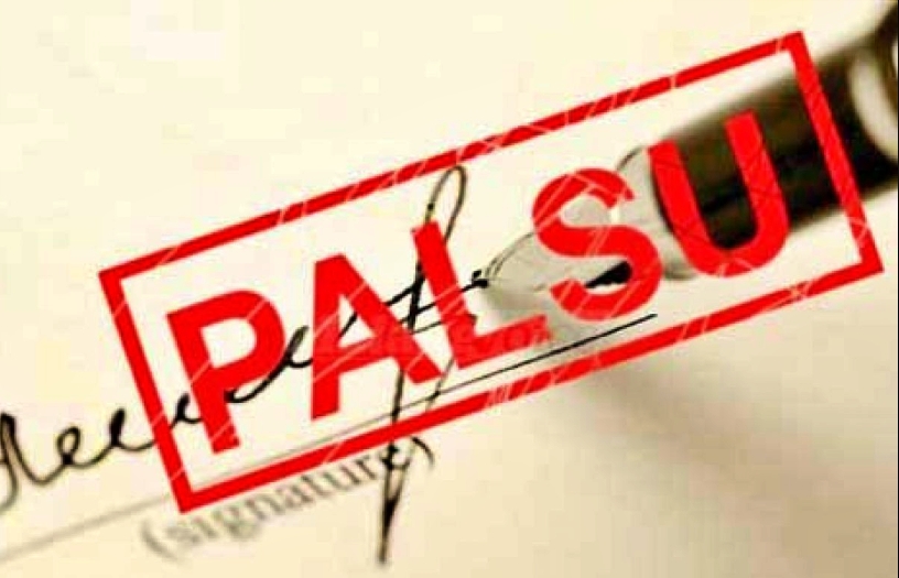 Ilustrasi Kasus kriminal pemalsuan tanda tangan