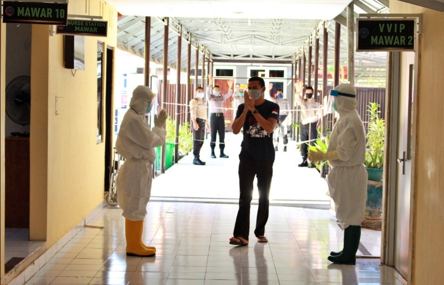 Iustrasi pasien positif covid dinyatakan sembuh