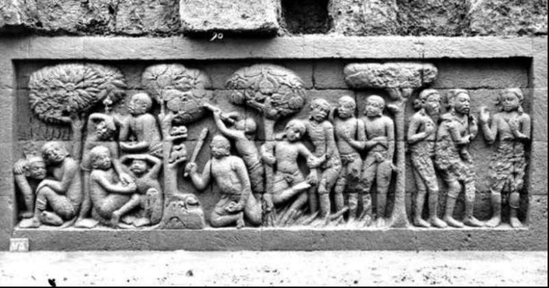 Relief di Candi Borobudur yang menceritakan kuliner masa kerajaan