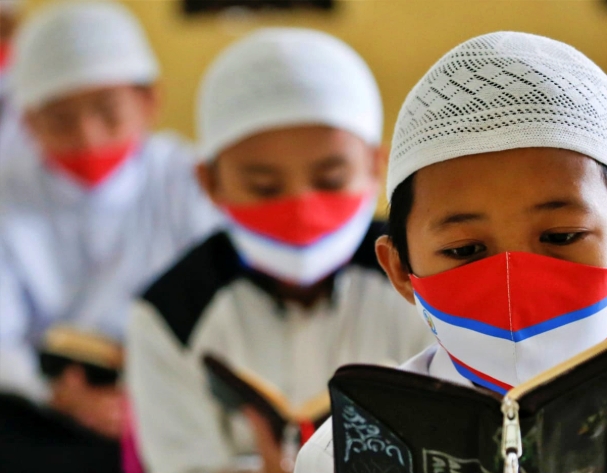 Ilustrasi santri positif covid-19