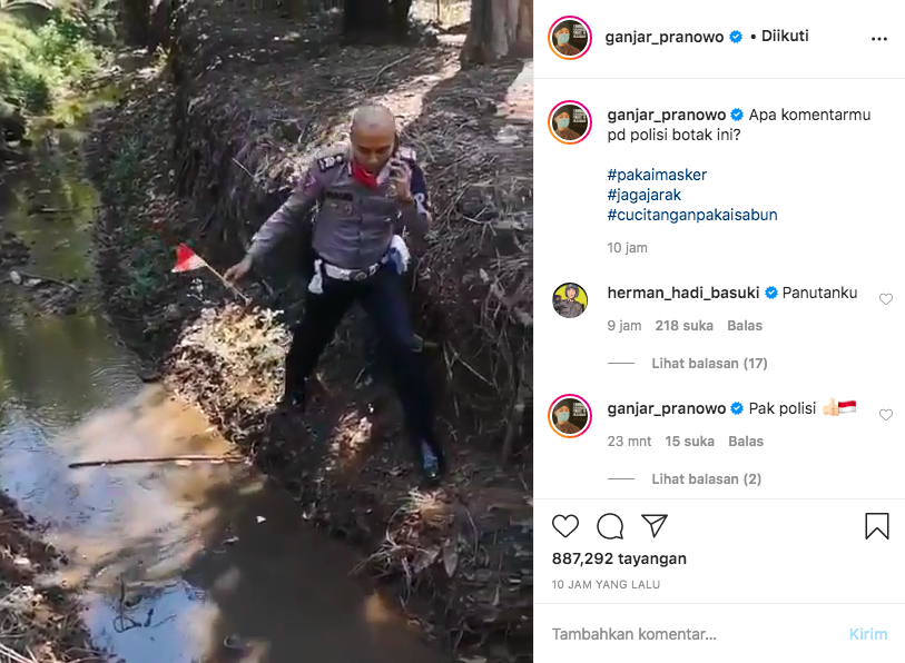 Sumber: Tangkapan layar video instagram @ganjar_pranowo.