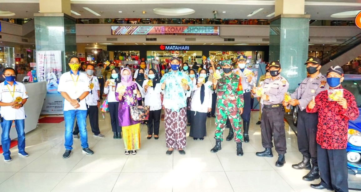 Dinas Kesehatan (Dinkes) Kabupaten Magelang mengadakan peninjauan protokol kesehatan di Artos Mall, hari ini (22/7/2020).