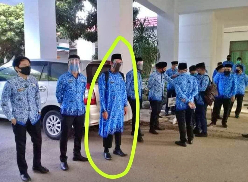 Viral seragam ASN jenis korpri model gamis
