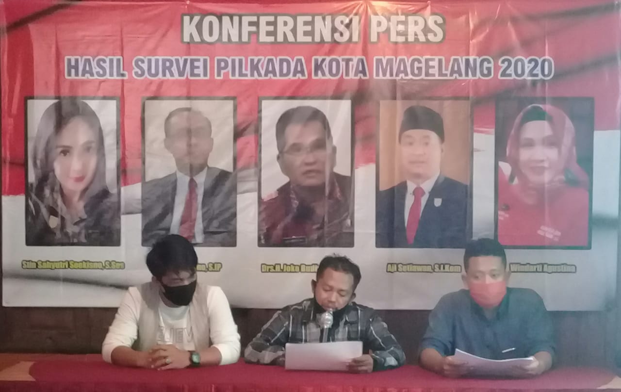 Konferensi Pers Lembaga Survey Lokal Magelang terhadap elektabilitas Bakal Calon Walikota Magelang