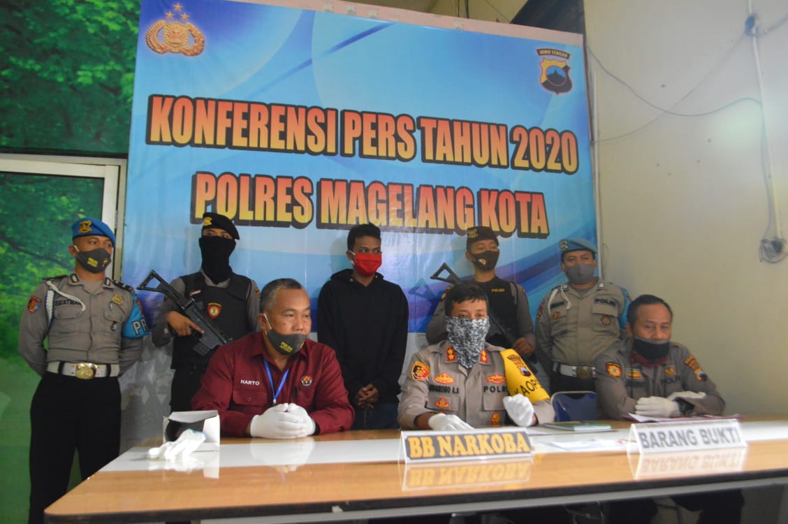 Ungkap kasus Narkoba oleh Polres Magelang Kota (16/7/2020) (