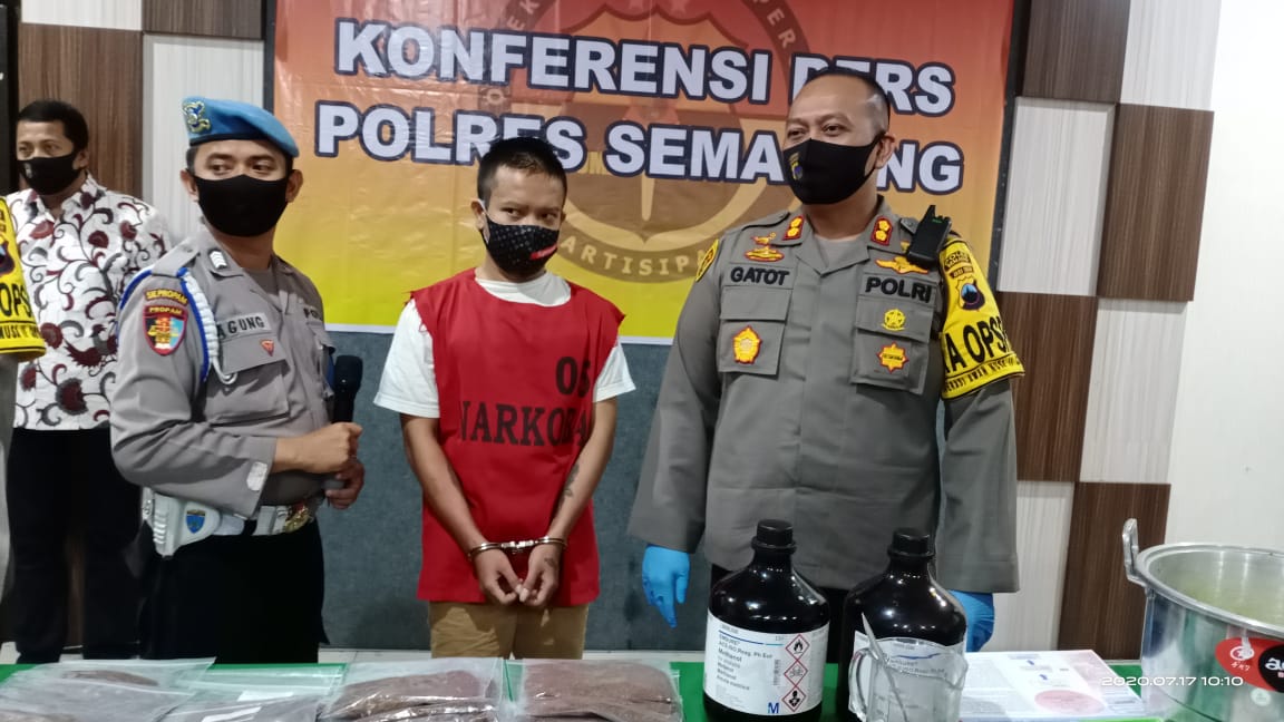 Ungkap kasus narkoba oleh Polres Semarang (17/7/2020)