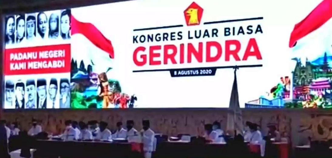Partai Gerindra saat menggelar KLB 2020 (8/8/2020)