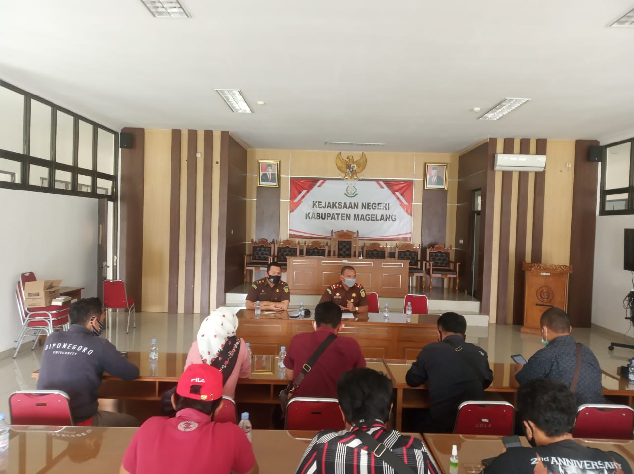 Pers Rils Kejaksaan Negeri Kabupaten Magelang terkait Bimtek Aplikasi SI JAKA Dana Desa (18/8/2020)-(Foto: bsn)