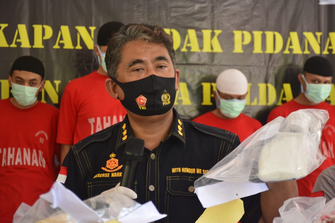 Ungkap kasus Direktorat Reserse Narkoba Polda Jawa Tengah (18/8/2020) (foto : humas Polda Jateng)