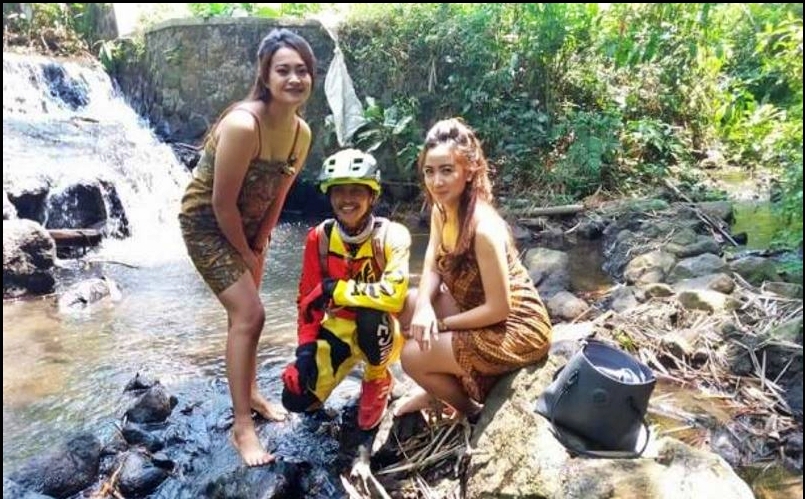 Foto Jalur Gowes Gadis Desa tangkapan dari video viral