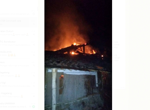 Kebakaran rumah di Tempuran (7/9/2020)-(Foto: DOc Damkar)