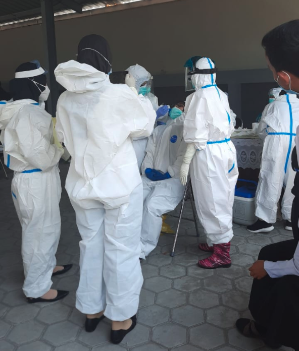 Pelatihan pengambilan SWAB PCR (9/9/2020)-(Foto: Balkesmas Magelang)