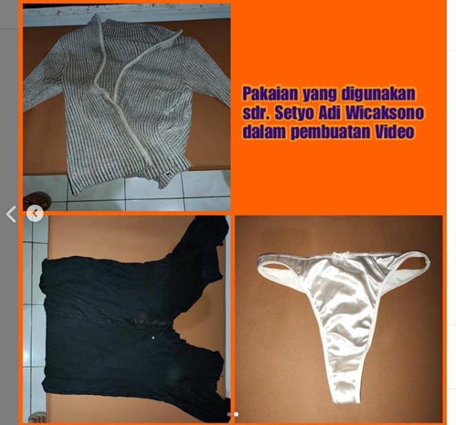Ini Barang Bukti Pengendara Motor yang Pamer Celana Dalam di Magelang