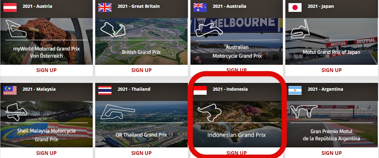 Tiket MotoGP sirkuit Indonesia