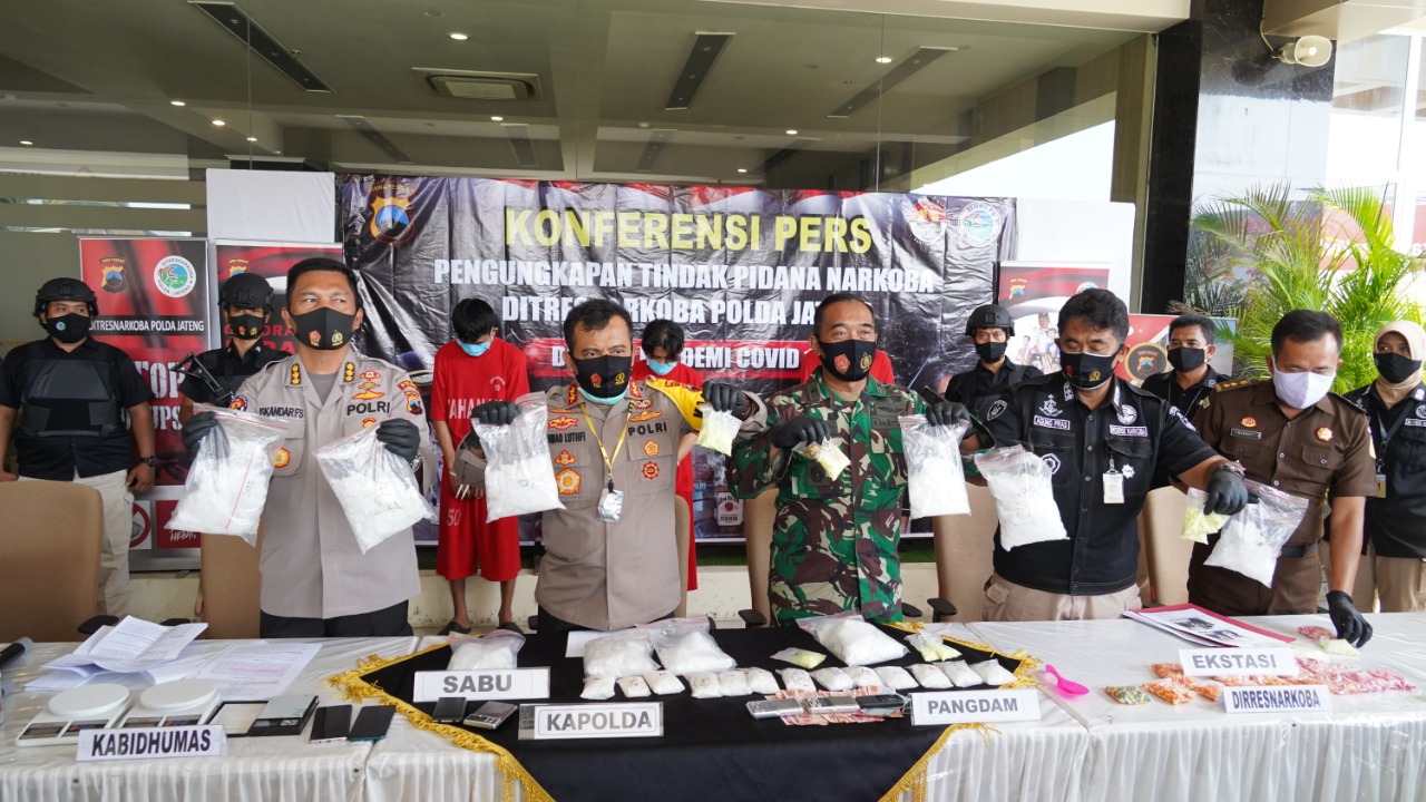 Polda Jateng Gagalkan Peredaran 9,1 Kilogram Sabu dan Ribuan Pil Ekstasi