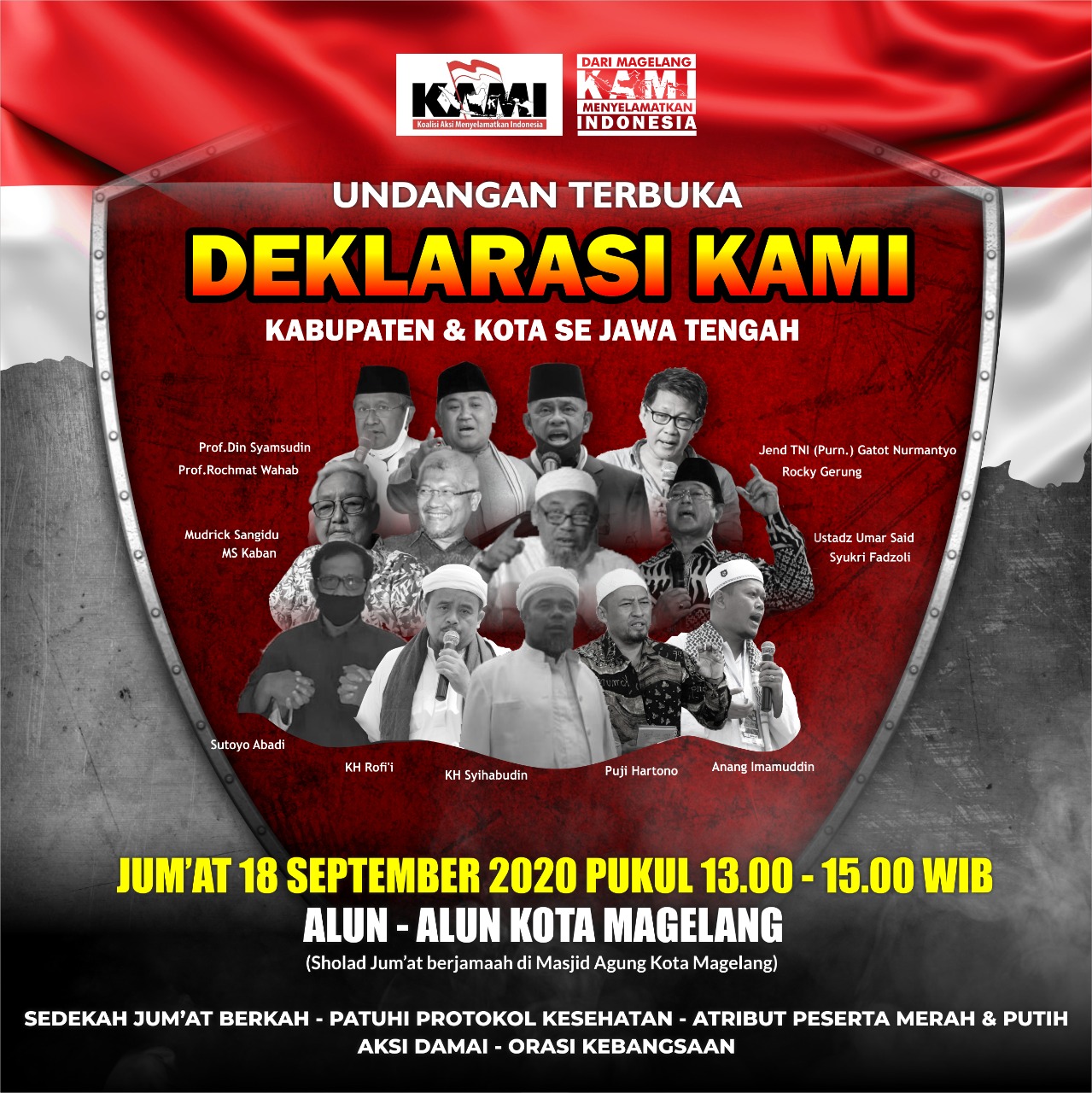 Deklarasi KAMI di Magelang Akan Dihadiri Gatot Nurmantyo dan Din Syamsuddin