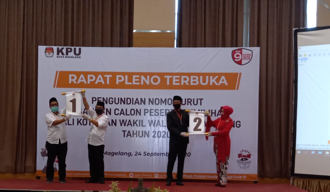 Pengundian Nomor Paslon Pilkada Magelang Aman No 1 As Winner No 2