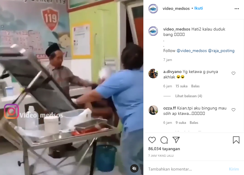 Duh…Pasien Berbalut Perban Ini Terjungkal Dari Brankar