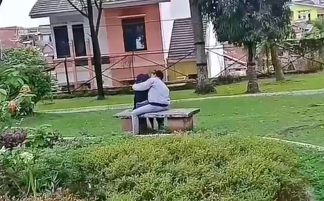 tangkapan layar video mesum di taman Kota Magelang