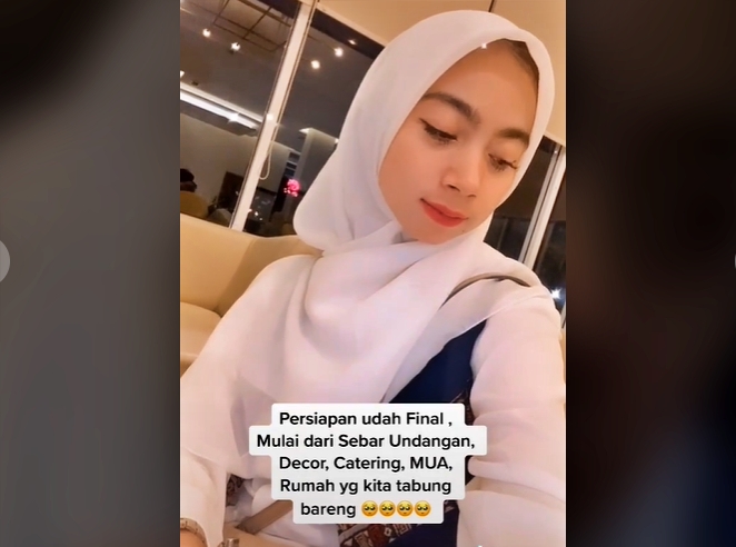 Perempuan viral berbagi kisah dua hari sebelum nikah calon suami ngamar dengan mantan (Foto: Tangkapan layar video TikTok @anawayachill )