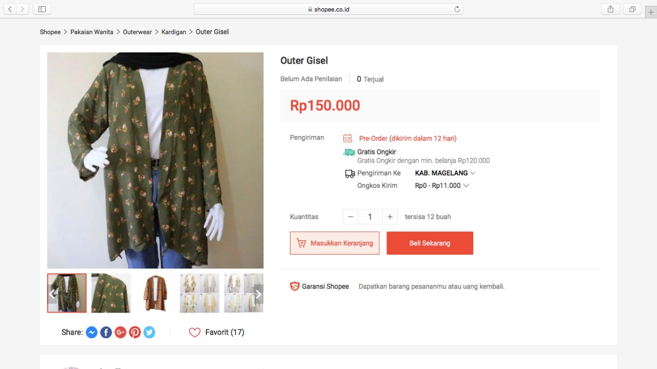 Usai Heboh Video Mesum, Kini Baju Artis Gisella Dijual di Online Shop