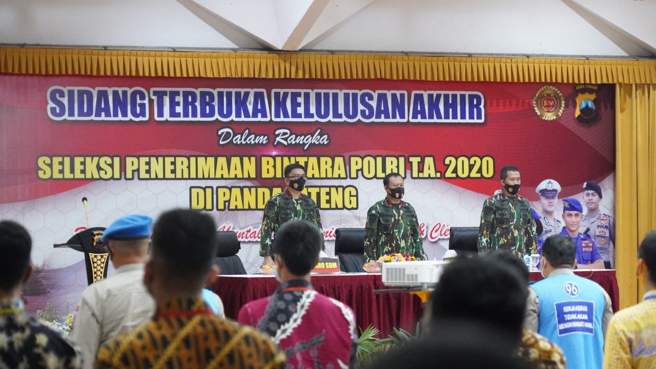 Sidang Terbuka Kelulusan Bintara Polri 2020, 475 Putra-Putri Jateng Lulus Seleksi