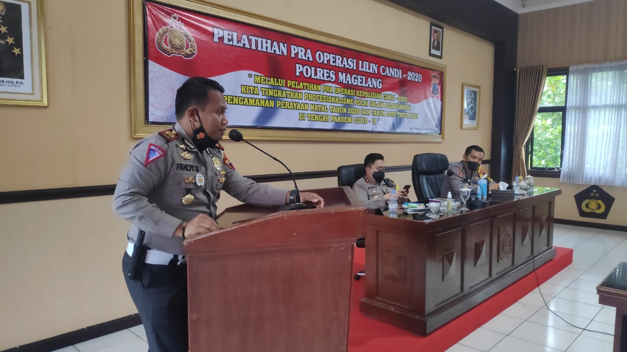 Kasat Lantas Polres Magelang saat persiapan operasi lilin candi 2020