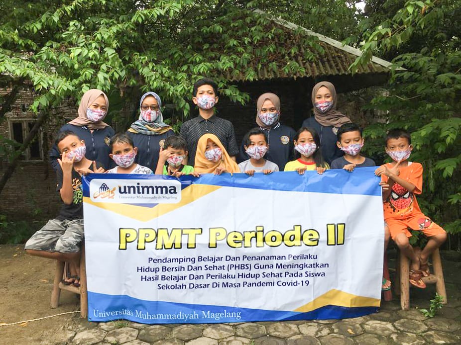 PPM UNIMMA Di Salaman Dampingi belajar anak dan buat masker di masa pandemi
