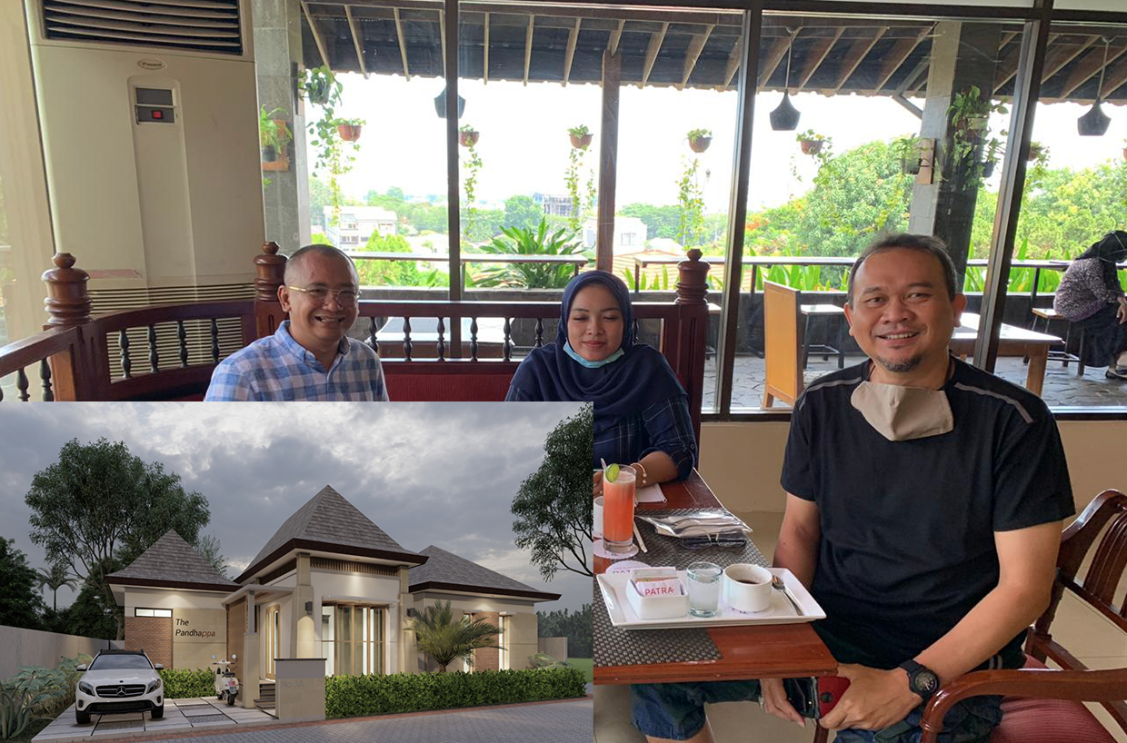 INVESTASI: Cak Lontong bersama manajemen The Pandhappa. (Foto: istimewa)