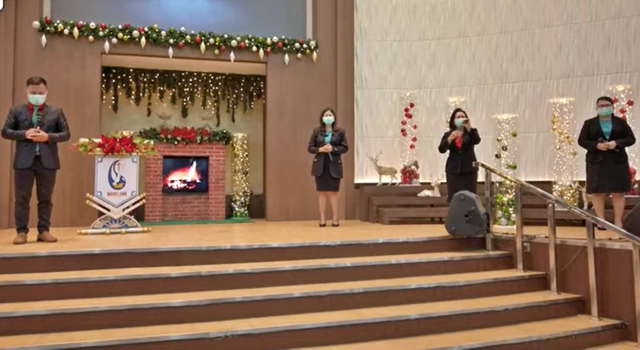 tangkapan layar virtual Ibadah Natal Online GPdI El-Shaddai Magelang 25 Desember 2020