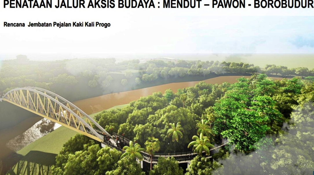 Desain Jembatan jalur aksis budaya diatas jembatan elo dan progo sebagai proyek KSPN Borobudur