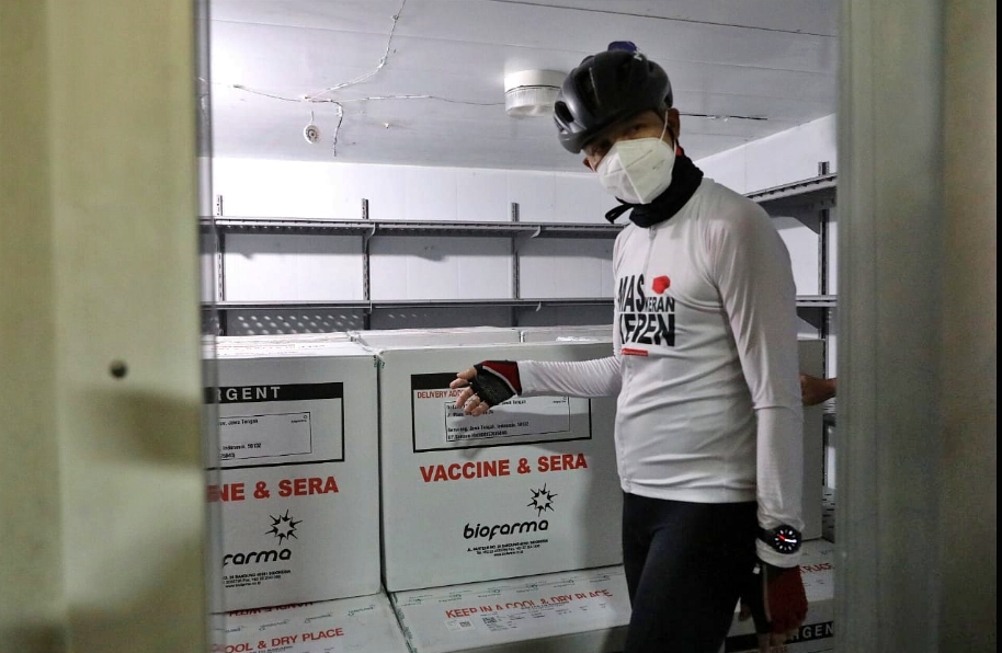 Ganjar himbau warganya tidak percaya hoaks soal vaksin covid (4/1/2021)-(Foto: ihr)