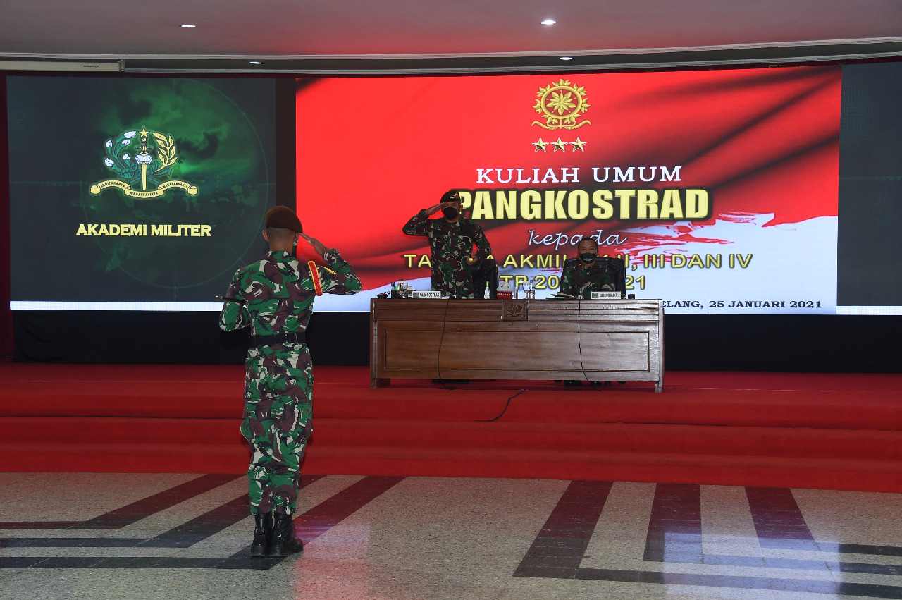 Kuliah Umum Pangkostrad di Akmil Magelang (25/1/2021)-(Foto: istimewa)
